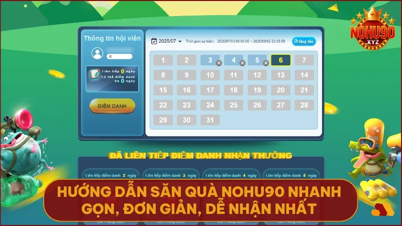 Quy trình săn quà tại NOHU90 được tinh gọn rõ ràng phù hợp với mọi người chơi