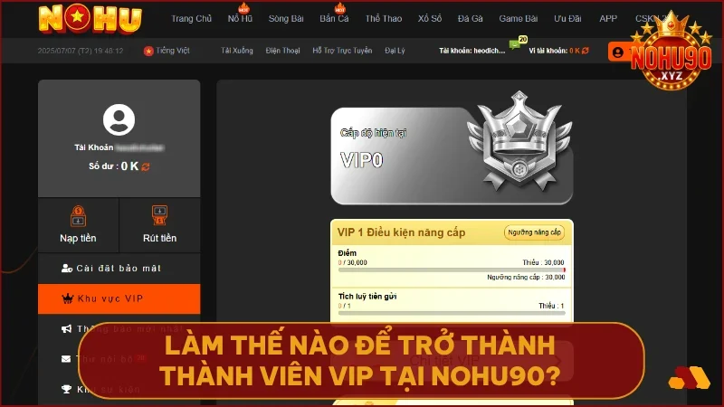 Tham gia cược là bạn đã bắt đầu hành trình chinh phục VIP tự động tại NOHU90
