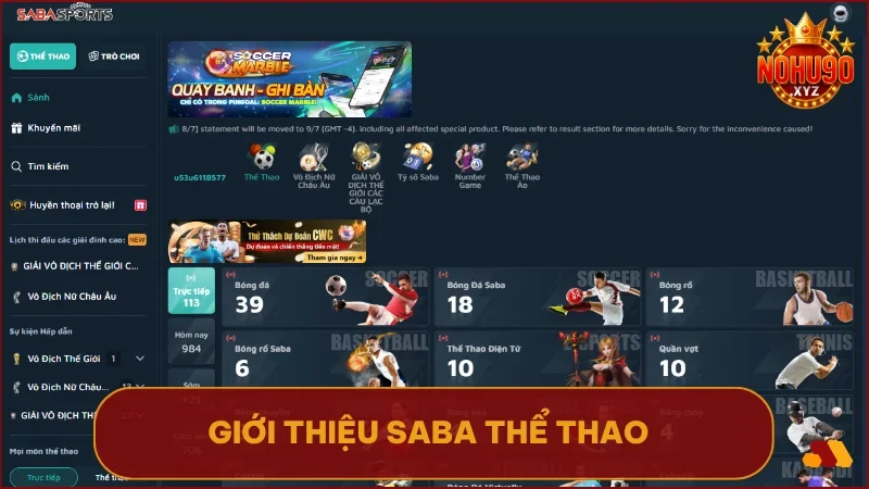 SABA Sports là nhà cung cấp nền tảng cá cược thể thao hàng đầu châu Á với công nghệ ổn định và trải nghiệm mượt mà