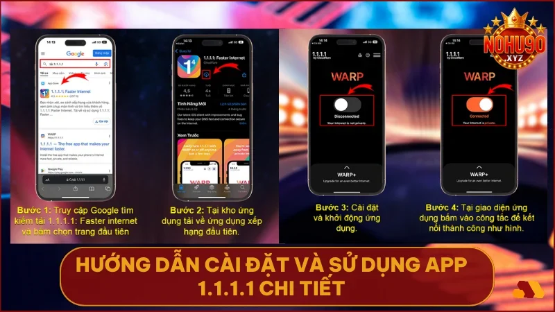 Tải và cài đặt 1.1.1.1 từ App Store để vượt chặn trên thiết bị iOS