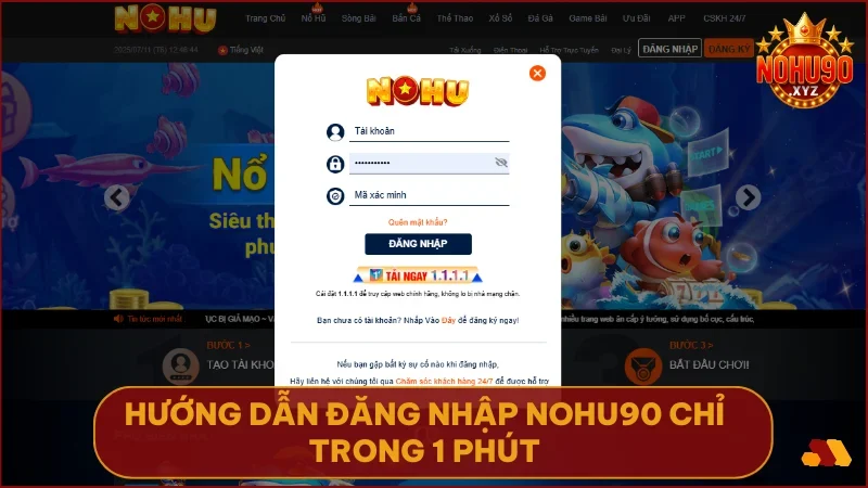 Thực hiện nhanh các bước để mở khóa thế giới giải trí tại NOHU90