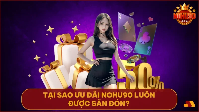 Ưu đãi NOHU90 giúp người chơi luôn có cơ hội nhận thưởng mỗi ngày