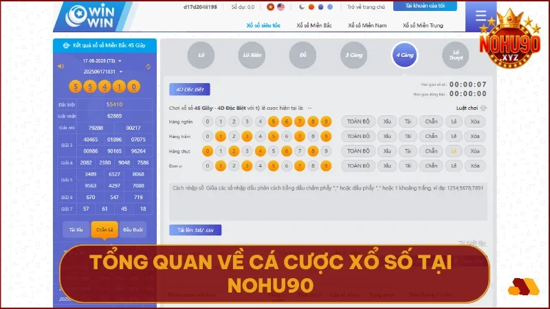 Khám phá hệ thống xổ số trực tuyến hiện đại và đa dạng chỉ có tại NOHU90